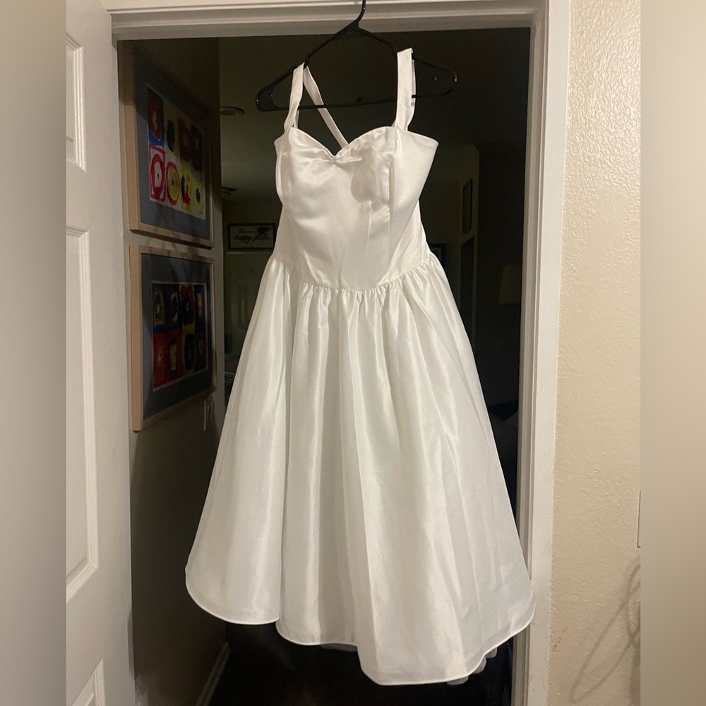 White unique vintage dress